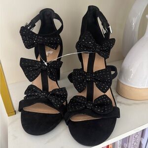 Torrid Black Bow Heels 11.5W